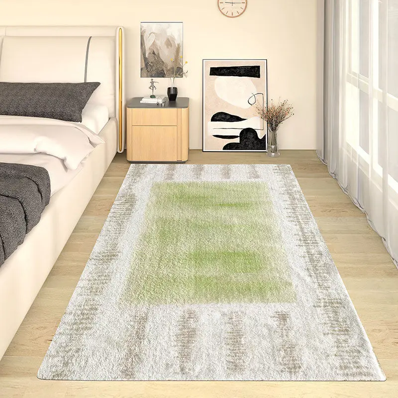 

Simple and Fresh Style Carpets Living Room Sofa Coffee Table Rug Large Area Bedroom Bedside Carpet Cloakroom Study Rugs Washable