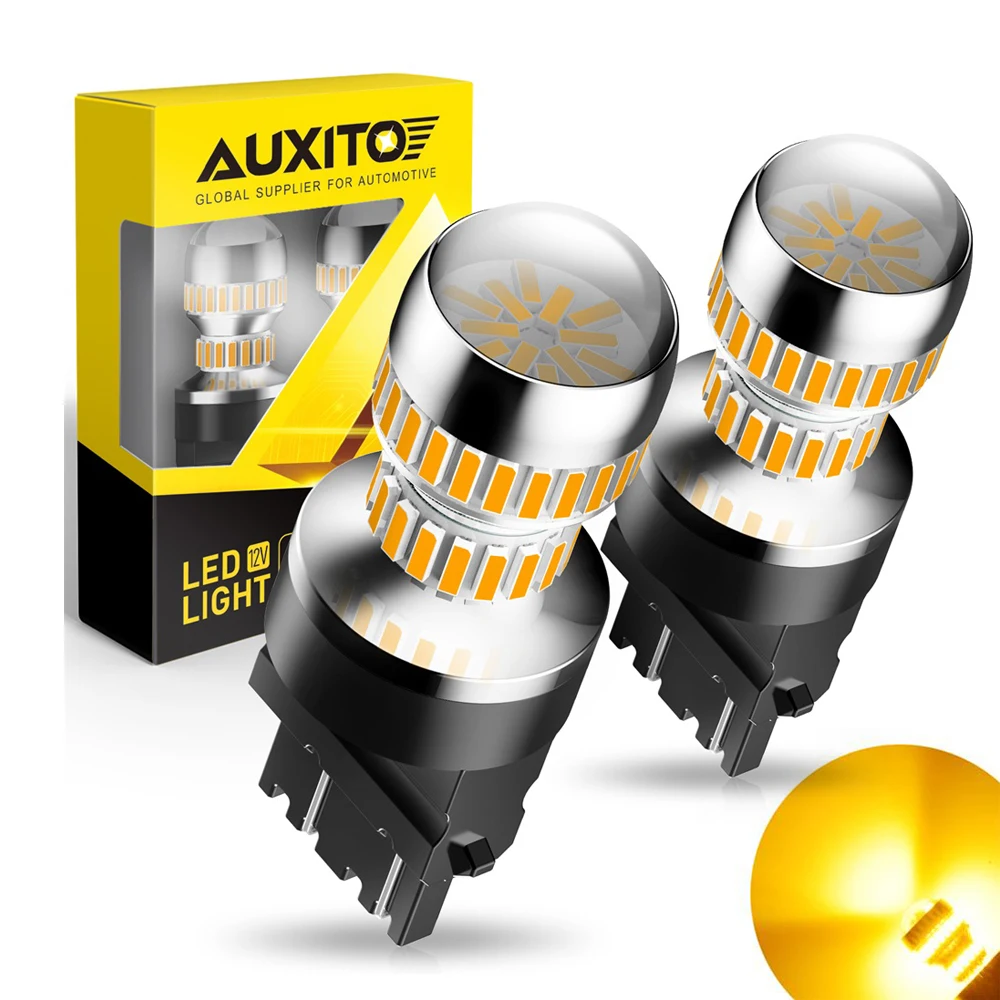 

AUXITO 2 Шт. 3157 P27W Светодиодные Индикаторы 1200LM Белый/желтый/красный Янтарный Canbus Без Ошибок T25 Для Автомобиля Указ...