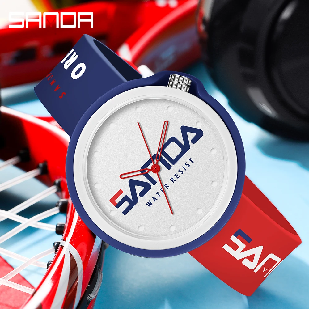 SANDA Brand Watch Japanese Movement Women Quartz Watch Simple Dial PU Leather Strap Lady Female WristWatch 3200