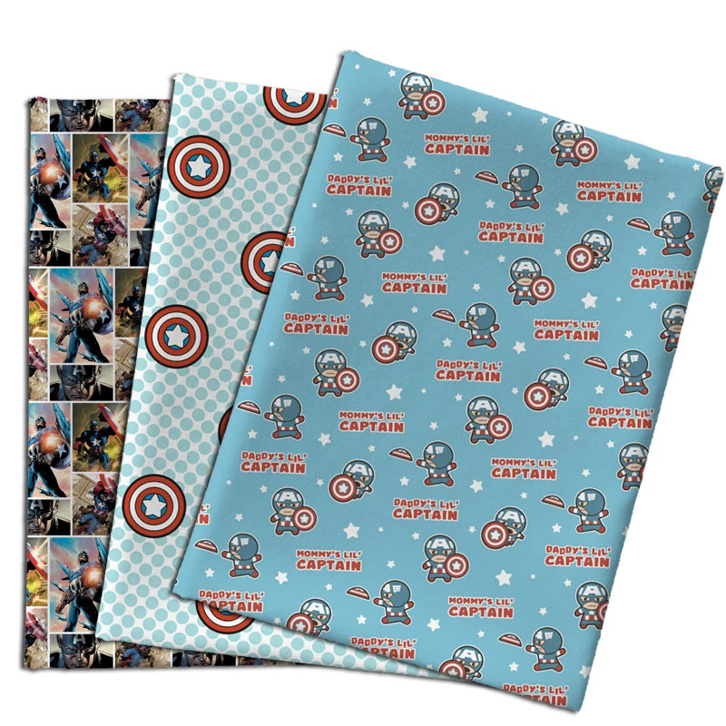 

Текстильная шляпа 45 х145 см с принтом «Капитан Америка» из полиэстера и хлопка, ручная работа, материал F2590