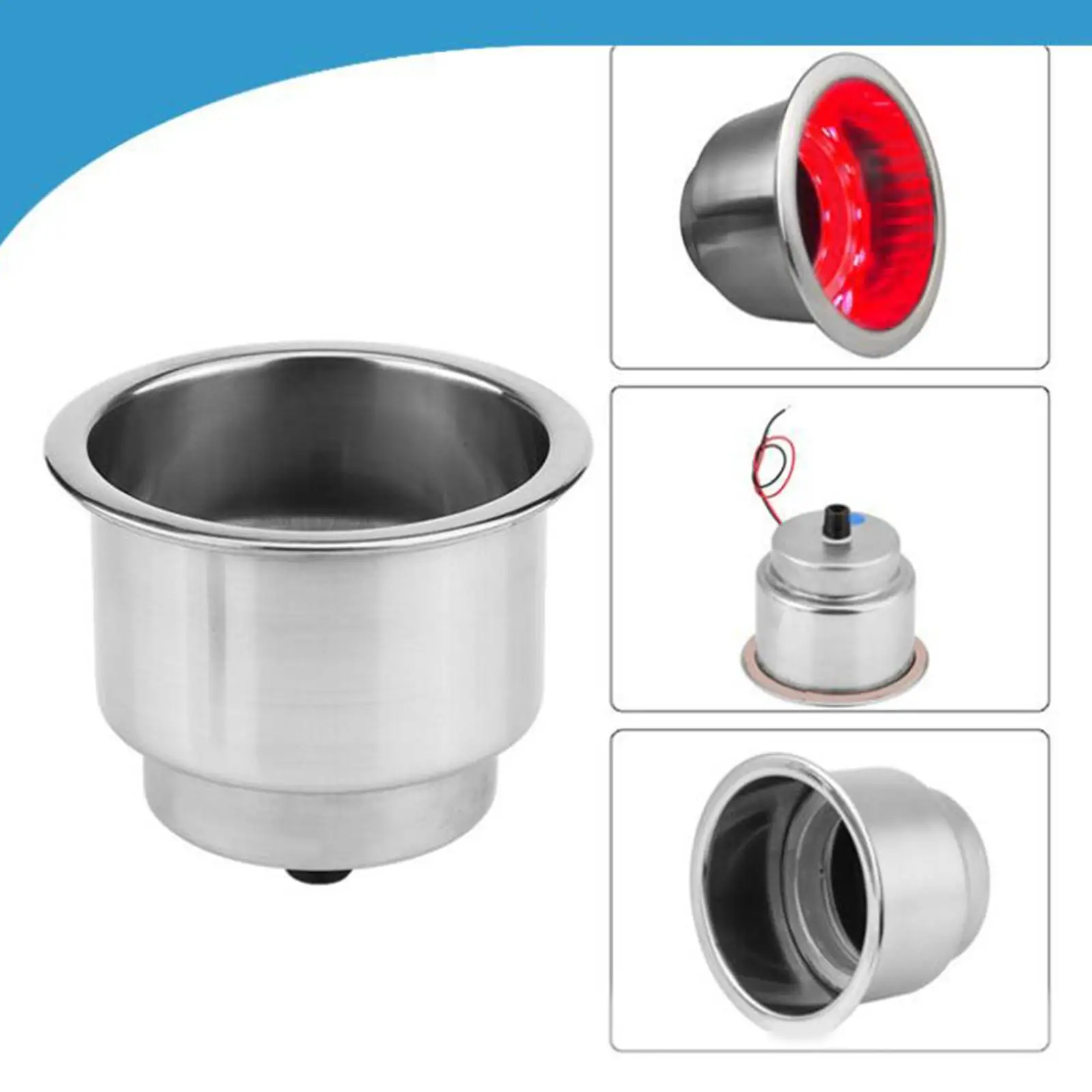 Подстаканник из нержавеющей стали для интерьера 3 Вт с 14 светодиодными лампами