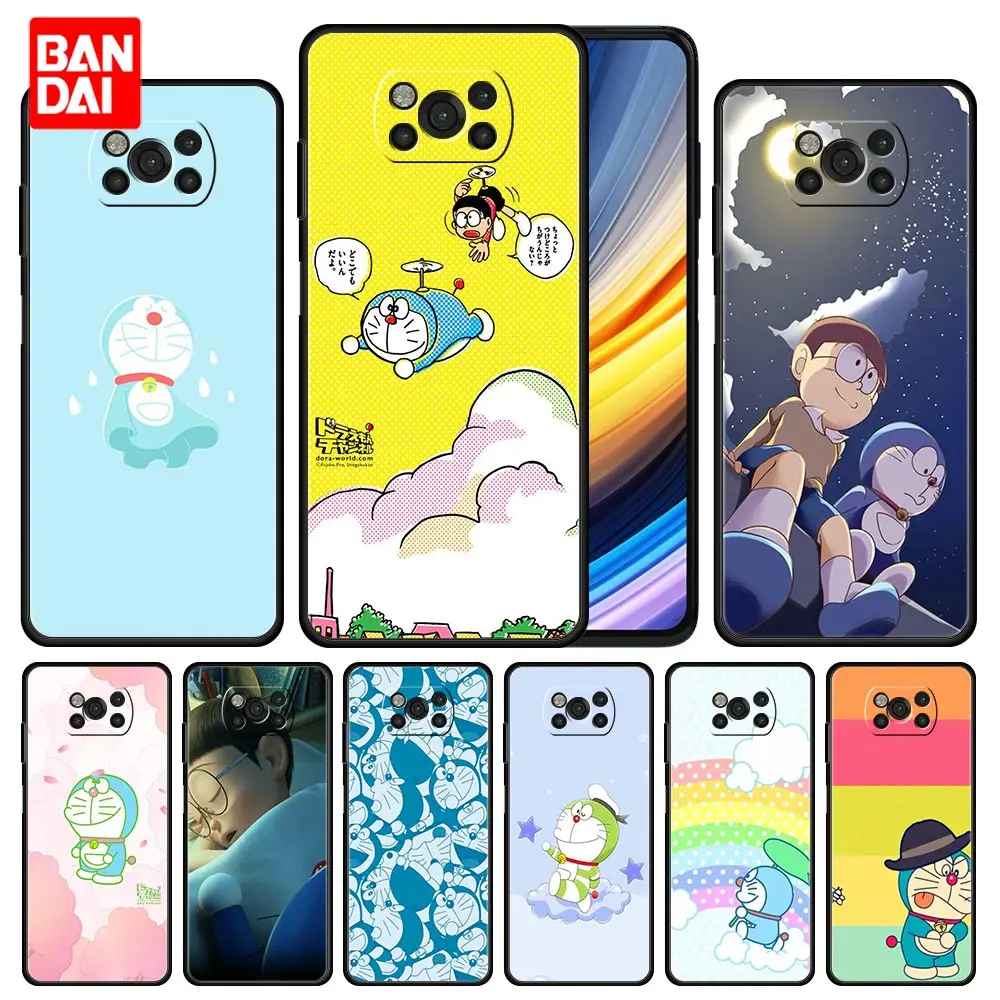 

Case for Xiaomi Mi Poco X3 NFC F3 Redmi Note 9s 9 9A 9C 8 10 11 9T 8T 10T K40 Pro Plus Bag Capa Armor Cute Kawaii Doraemon
