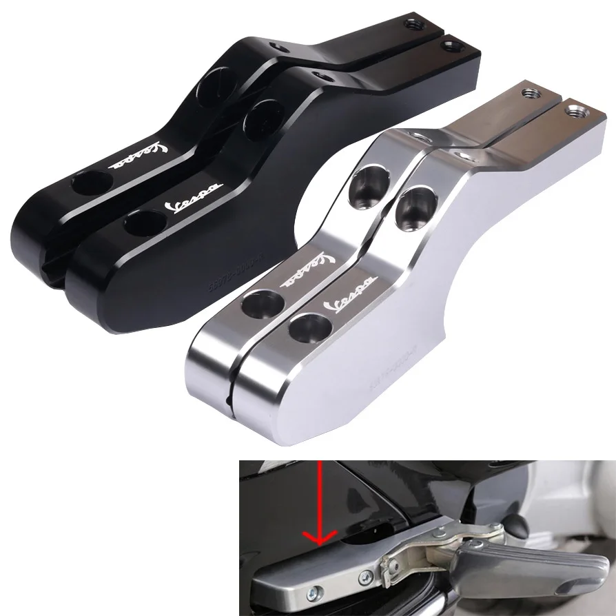 

Passenger Foot Peg Extensions Extended Footpegs for Vespa GTS300 GTV 60 125 150 200 250 300 300ie 250ie Super Touring