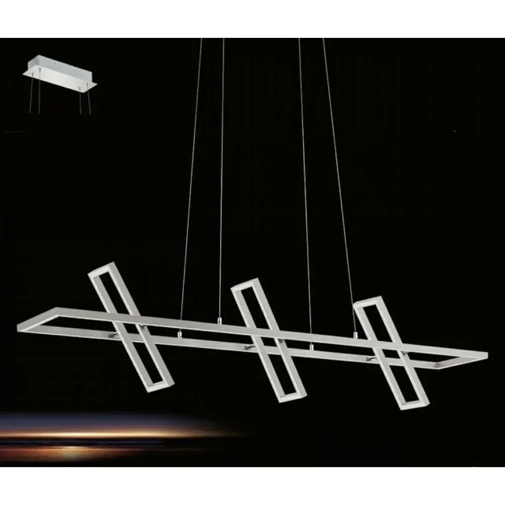 Подвесной светильник прямоугольная люстра в стиле лофт вилла гостиной стальной