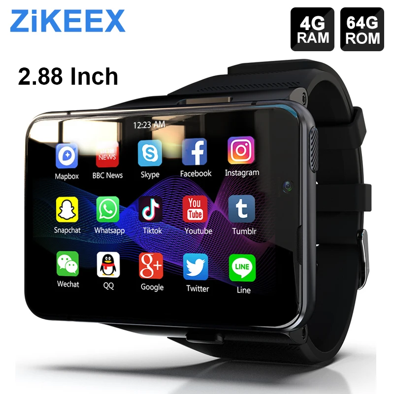 

Смарт-часы ZiKEEX ZT999, 4G, 2,88 дюйма, 4 + 64 ГБ, 13 МП, 2300 мА · ч