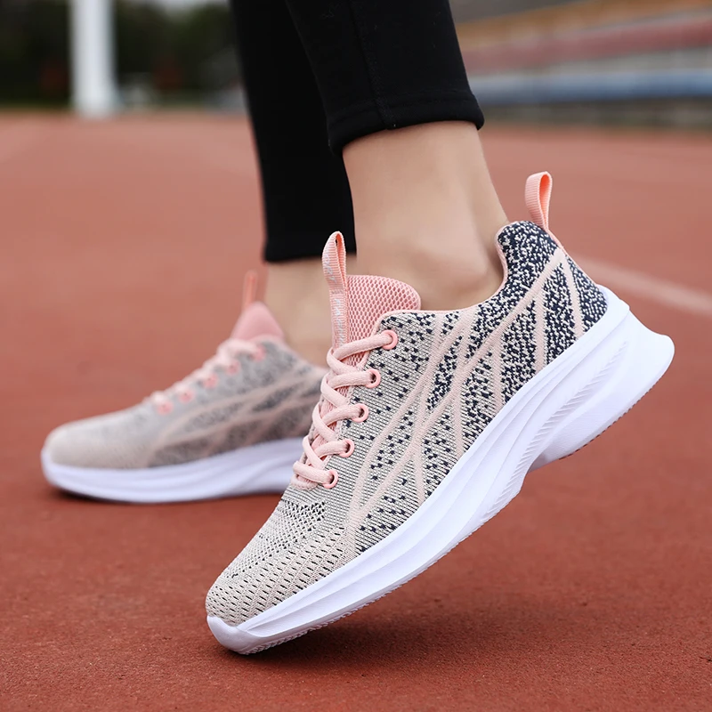 

Ladies Casual Shoes Fashion Breathable Walking Mesh Flats Women's White Sneakers Women's 2022 Women's Shoes