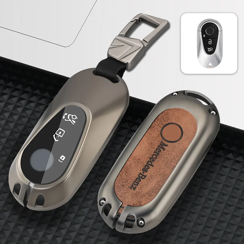 

Кожаная оболочка для автомобиля Mercedes Benz C S Class W206 W223 S350 C260 C300 S400 S450 S500, аксессуары для ключей