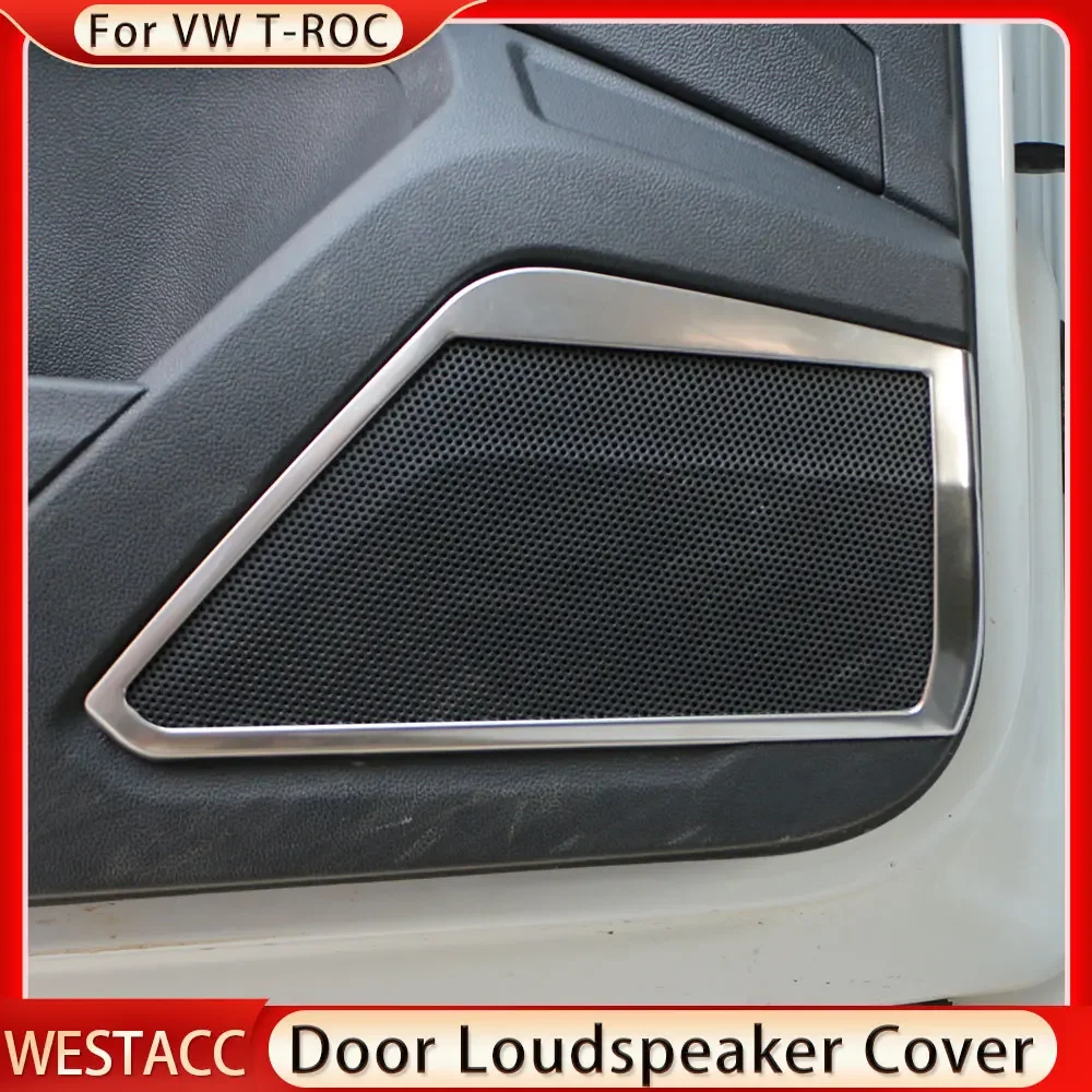 Автомобильная дверь Аудио Громкий динамик крышка отделка для Volkswagen VW T-Roc TROC 2018 2019
