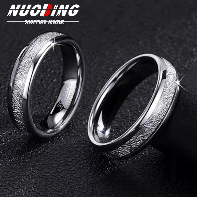 

4MM Silver Geometric Stone Grain Male Female Engagement Ring Fashion Luxury 316L Stainless Steel Wedding Charm Jewelry Gift