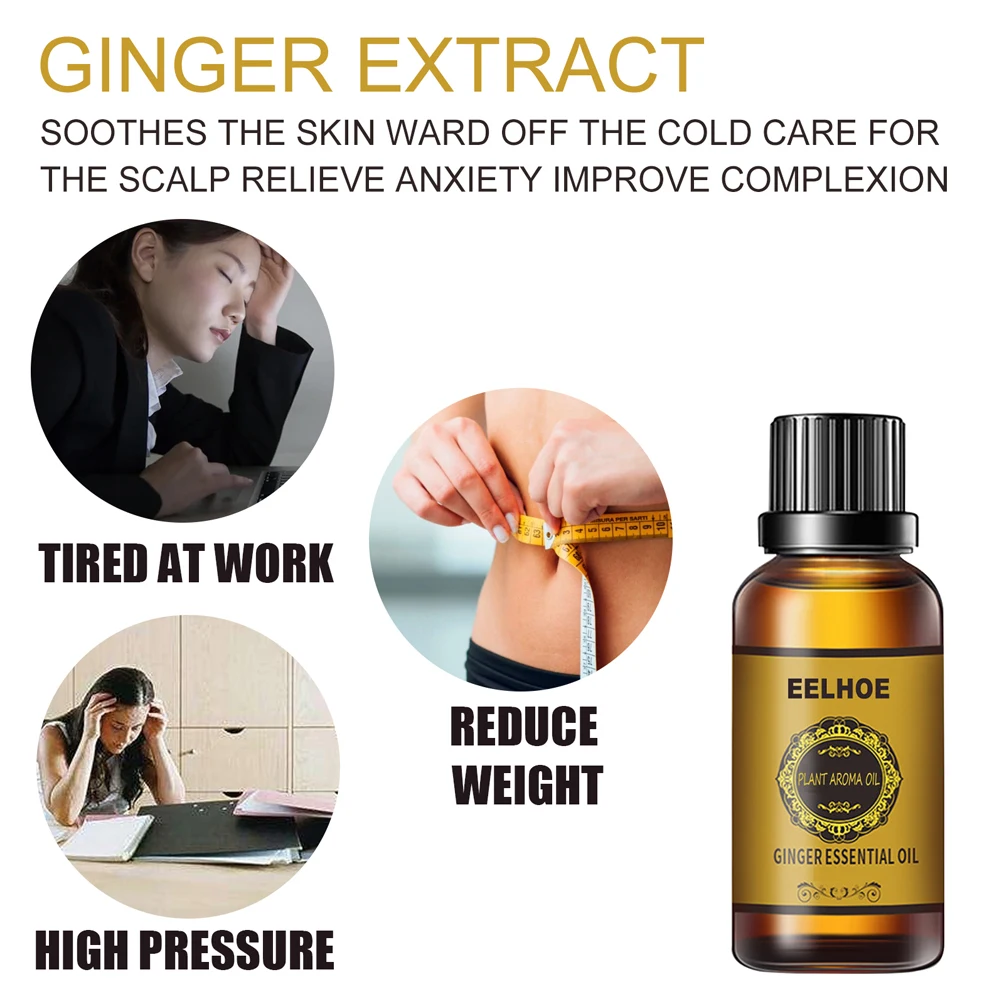 

Ginger Slimming Essential Oils Fast Lose Weight Products Fat BurnThin Leg Waist Slim Massage Oil Beauty Health Firm Body Care