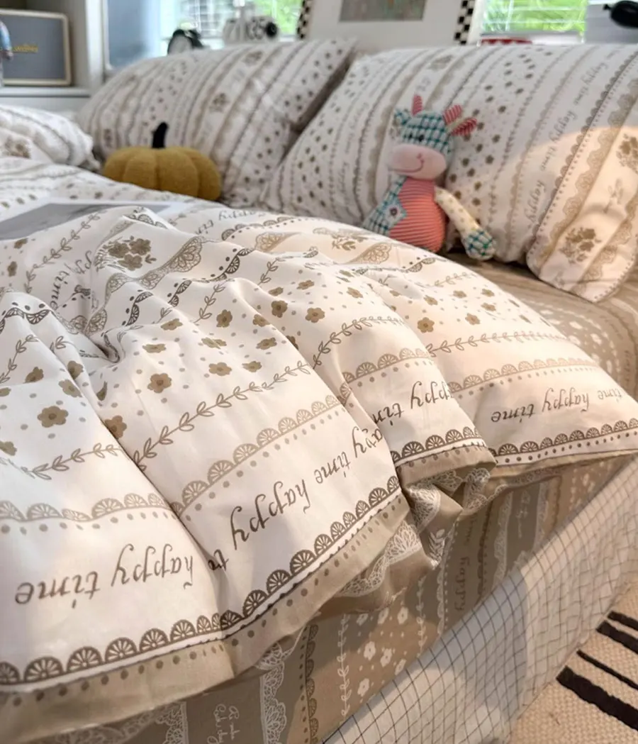 Модный пасторальный Цветочный комплект двуспальный полный Королевский