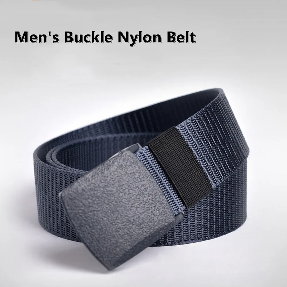 

Outdoor Sports Nylon Wide Belt Men Metal Plastic Steel Buckle Polypropylene Woven Fashion Durable for Camping Accessories