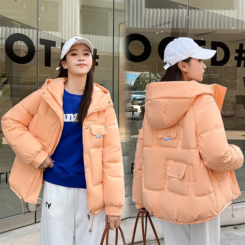 2022 New Winter Women Oversized Parkas Jackets Casual Thick Warm Hooded Pattern Coat Female Winter Outwear Jacket parkas