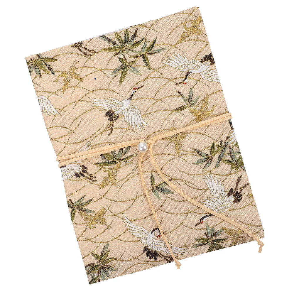 

Bible Books Crane Cloth Slipcase Stylish Protector Cover 14.8x10.5x2.5cm Decor School Beige Student