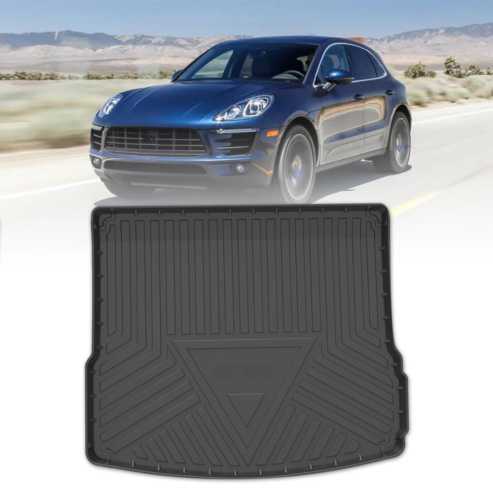 TPE Car Trunk Mat Storage Box Pad For Porsche Macan 2014 2015 2016 2017 2018 2019-2022 Waterproof Protective Rubber Car Mats