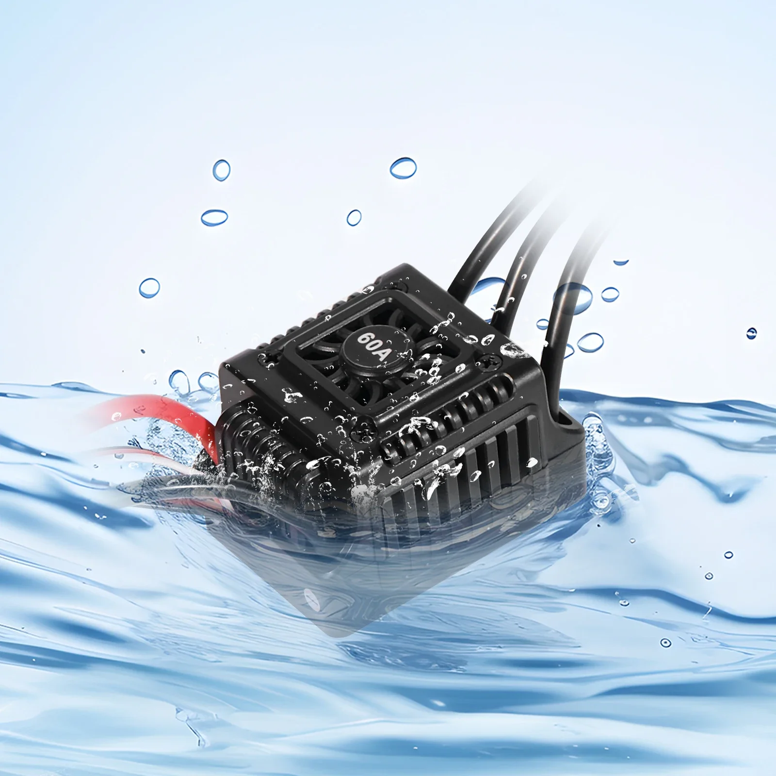 Фото Горячий водонепроницаемый WSDT 60A RC бесщеточный ESC BEC Автомобильные детали Электрический регулятор скорости с 5,8 В 3A BEC для 1/10 RC Car Truck №3