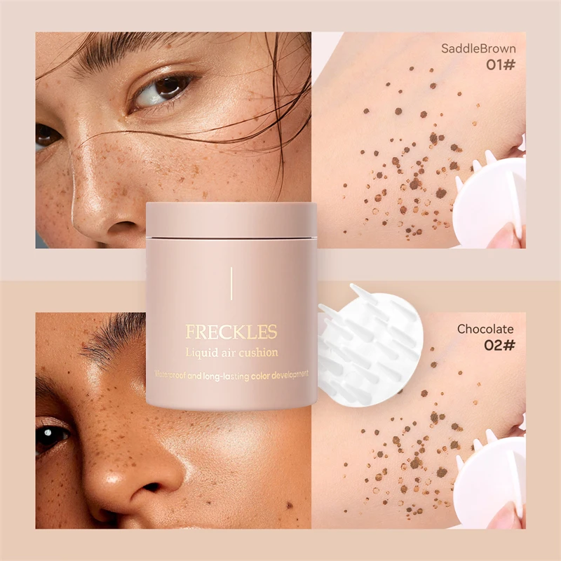 

Freckled Stamp Kit Natural Face Freckles Spot Waterproof Long Lasting Freckle Air Cushion Lifelike Fake Freckle Pen Makeup Tool