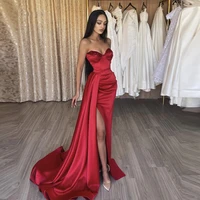 vinca sunny sexy mermaid long prom dresses sweatheart beads side slit party evening gowns simple women formal long dress