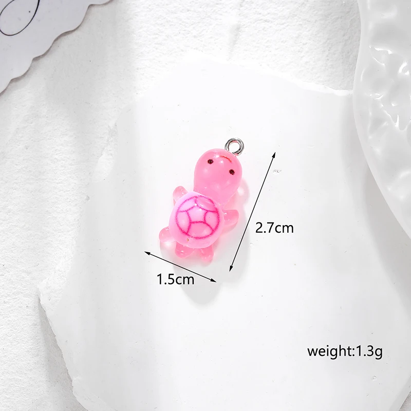 10/30/50 шт. оптовая продажа мультяшная черепаха подвески из смолы разноцветные в