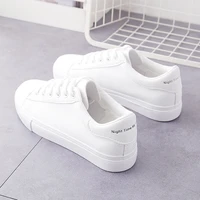2022 autumn new womens sneakers flat casual single shoes round toe lace up womens shoes trend shoes for women white wedges