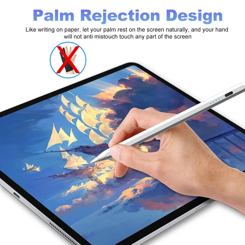 Стилус для iPad Pro 11 2018-2024 (приемте pro2024) Зарядный карандаш Type-C со сменным