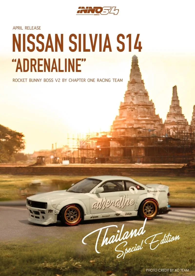 

INNO Thailand version 1:64 Rocket Rabbit Nissan SILVIA S14 ADRENALINE car model