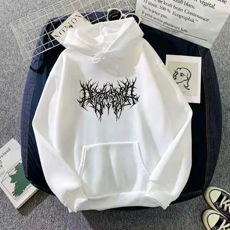 

Autumn and winter street trend Y2K style thorns printed warm sweater for lovers