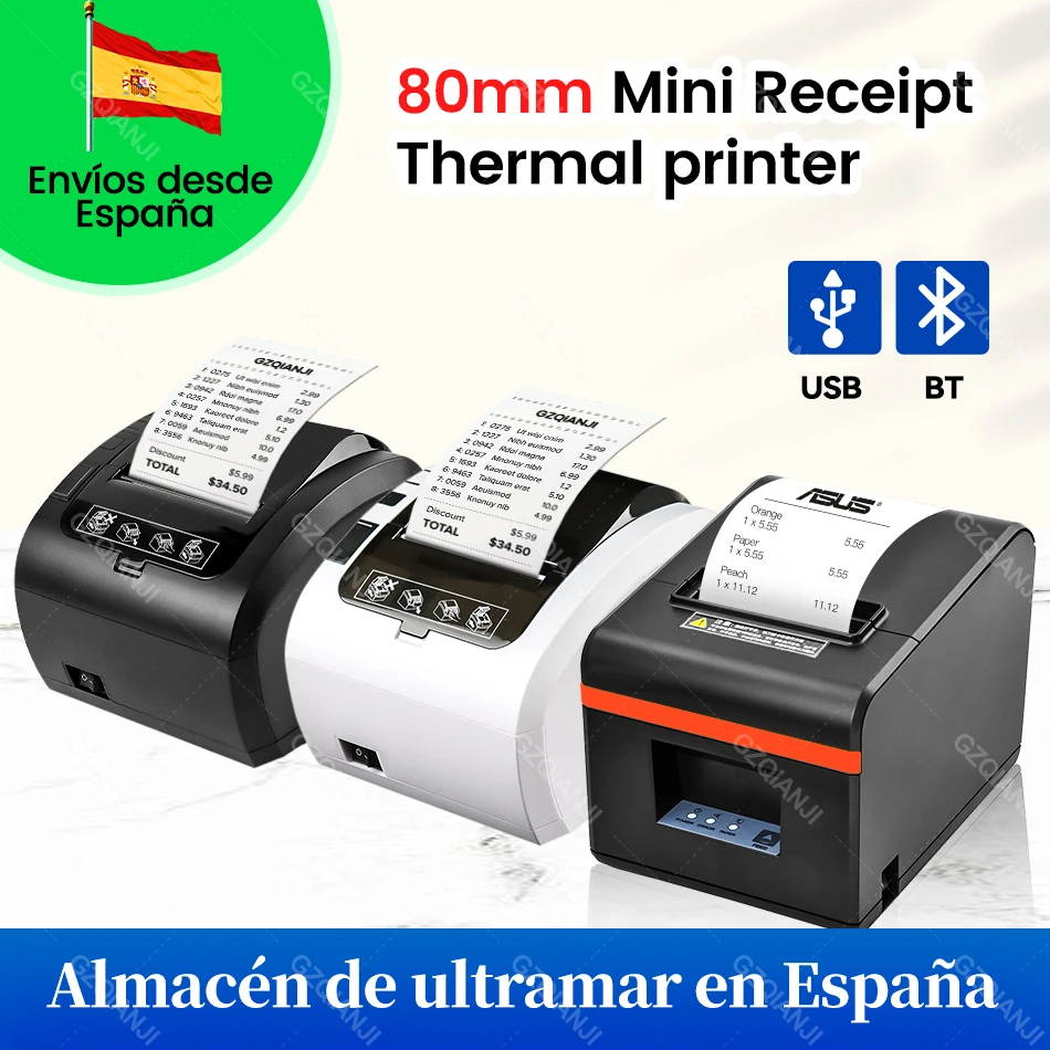 80 мм авторезак термопринтер для чеков POS-терминал кухонный принтер машина печати