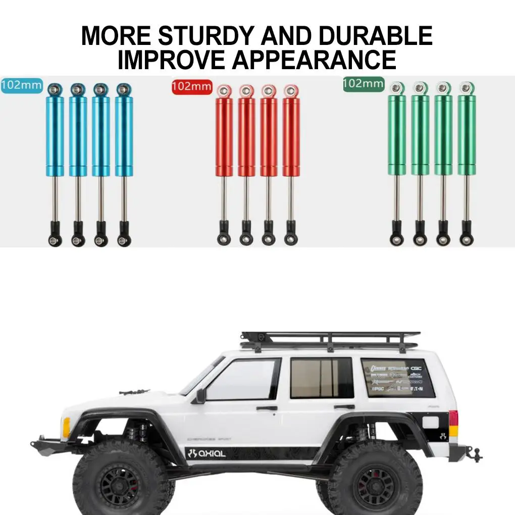 1/10 Гладкий Блестящий абсорбер из алюминиевого сплава для Axial SCX10 D90 TRX4 TF2 CC01 деталь