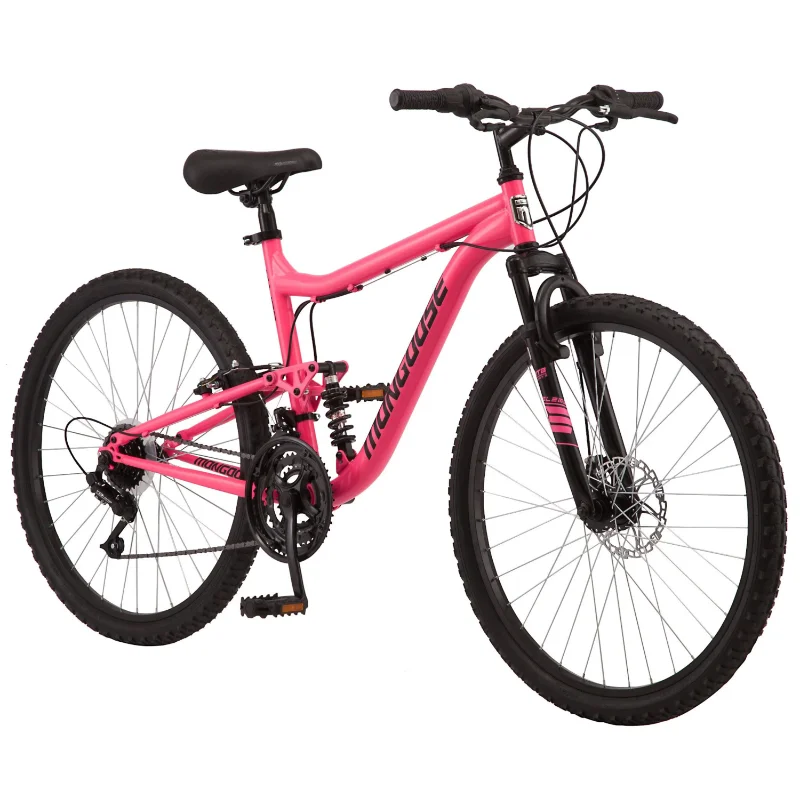 

Горный велосипед Mongoose, 26-дюймовые колеса, 21 скорость, розовая рама в женском стиле