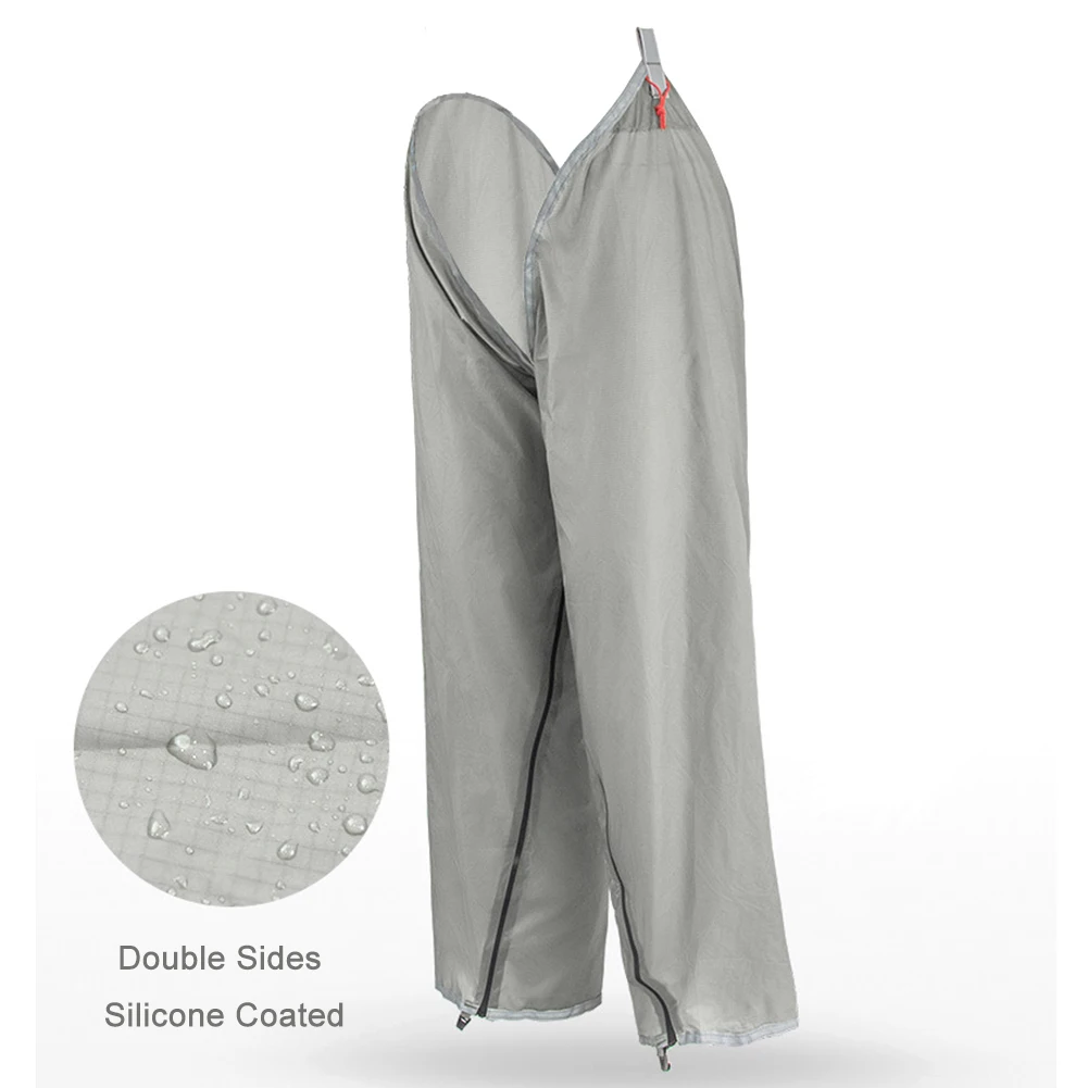 

20D Double Silicone Coated Nylon Rain Trouser Hiking Rainproof Pants Leg Sleeves Protective Gear Lightweight Trousers