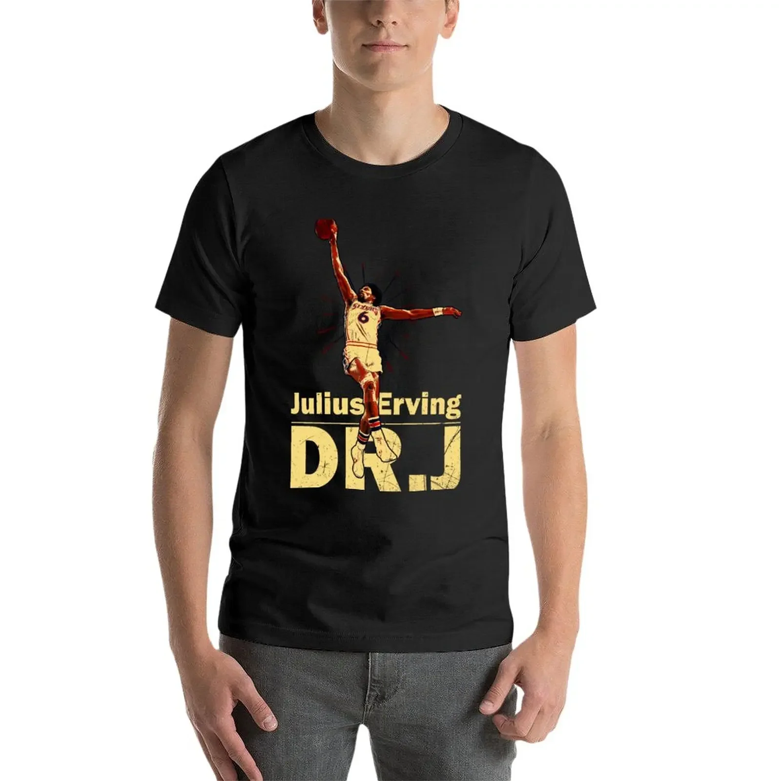 Фото New Dr.J Julius Erving - Old School Dunk D T-Shirt Aesthetic clothing cute clothes designer t shirt men №3