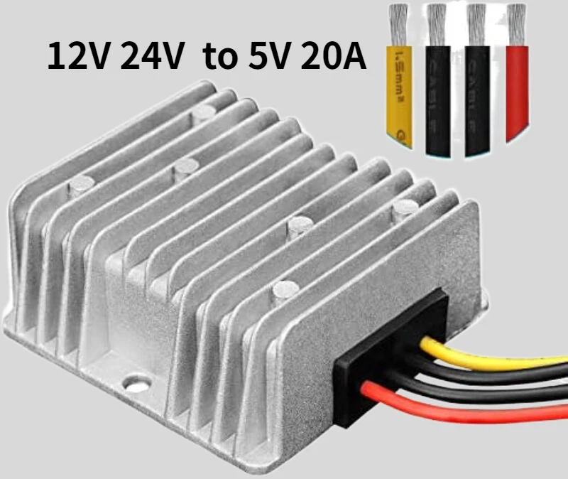 

12V 24V to 5V 20A Step Down DC DC Converter Regulator 5V Car LED Power Supply Reducer stabilized Power Supply Converter