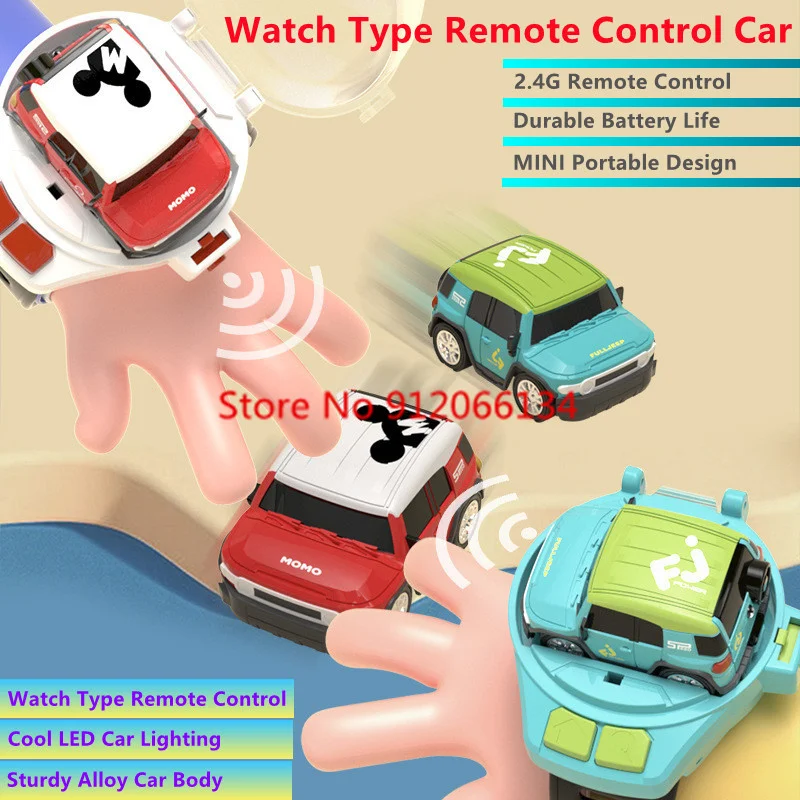 2.4 Galloy Body Cool Led Lighting Portable Design Children Interaction Rc Watch Car