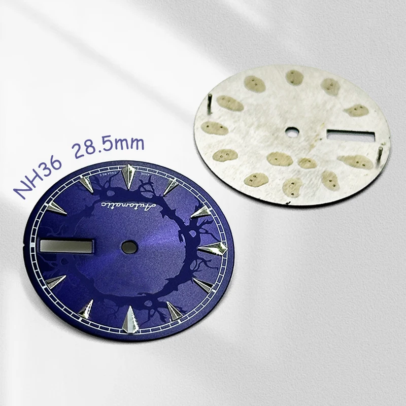 28 5 мм синий циферблат NH36 с индивидуальным логотипом соломенная шляпа для часов