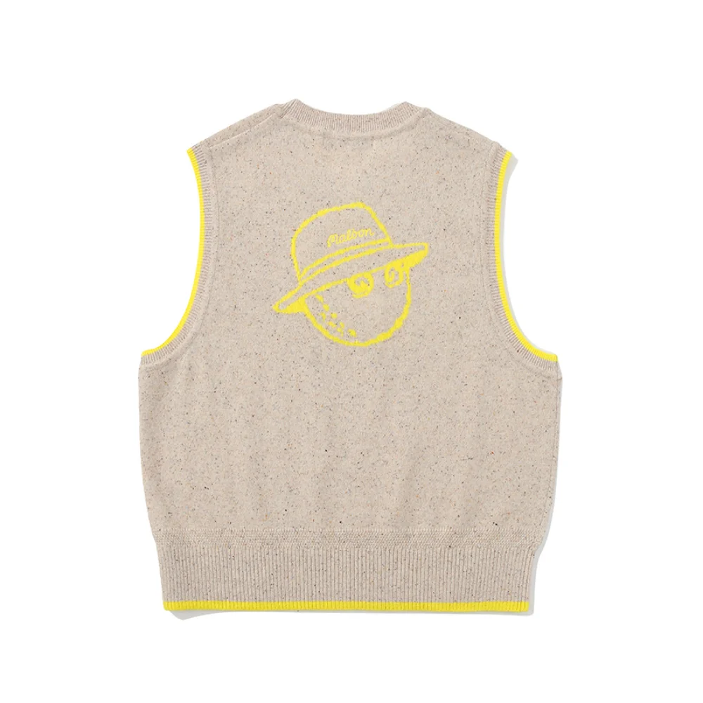 Korean Style Sleeveless Knitted Vest Outdoor Casual Golf Clothes Women High Elastic Fashion Versatile Sweater