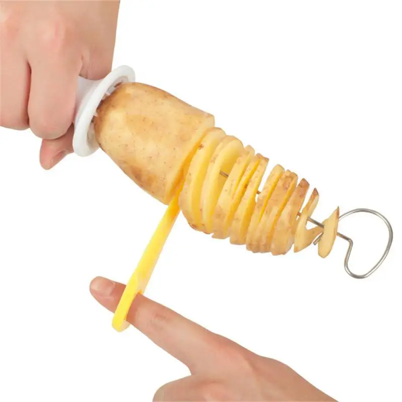 

3 String Rotate Potato Slicer Twisted Potato Cucumber Slice Cutter Spiral DIY Manual Kitchen Gadgets Vegetables Spiral Knife