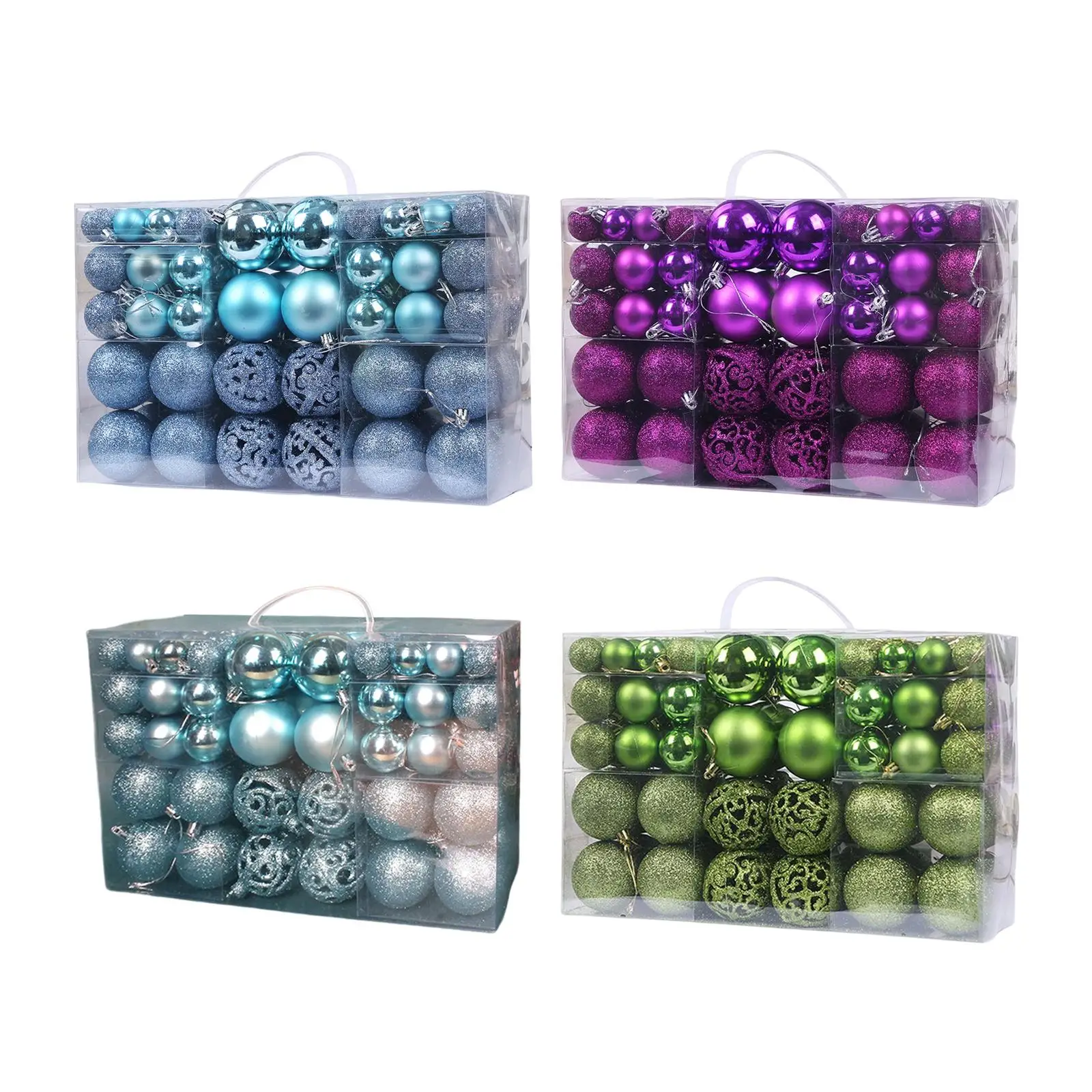 

100 Pieces Christmas Ball Gift Box Pendants Xmas Baubles for Party Festival Ornaments