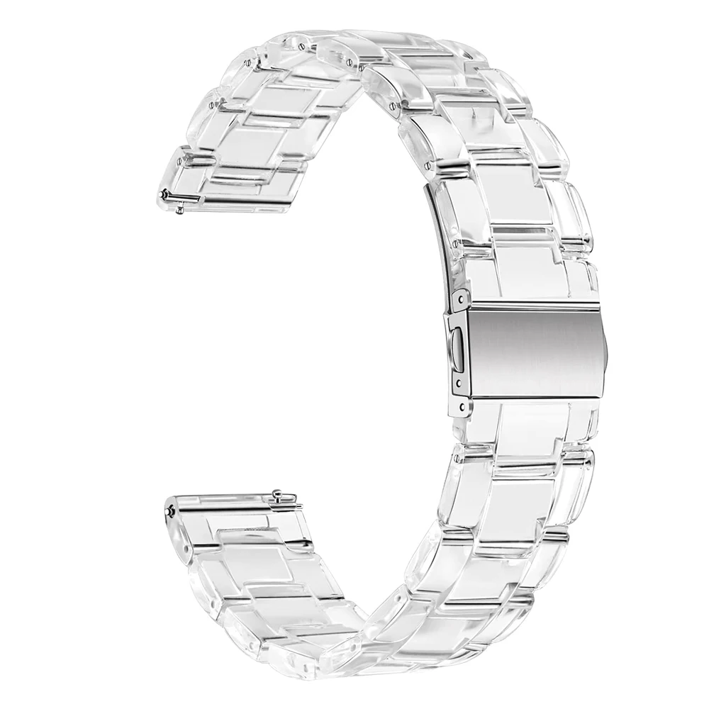 Watchband For samsung galaxy watch 4 44mm 40mm lassic 46mm 42mm Clear Resin bracelet for galaxy watch active 2 strap with bands