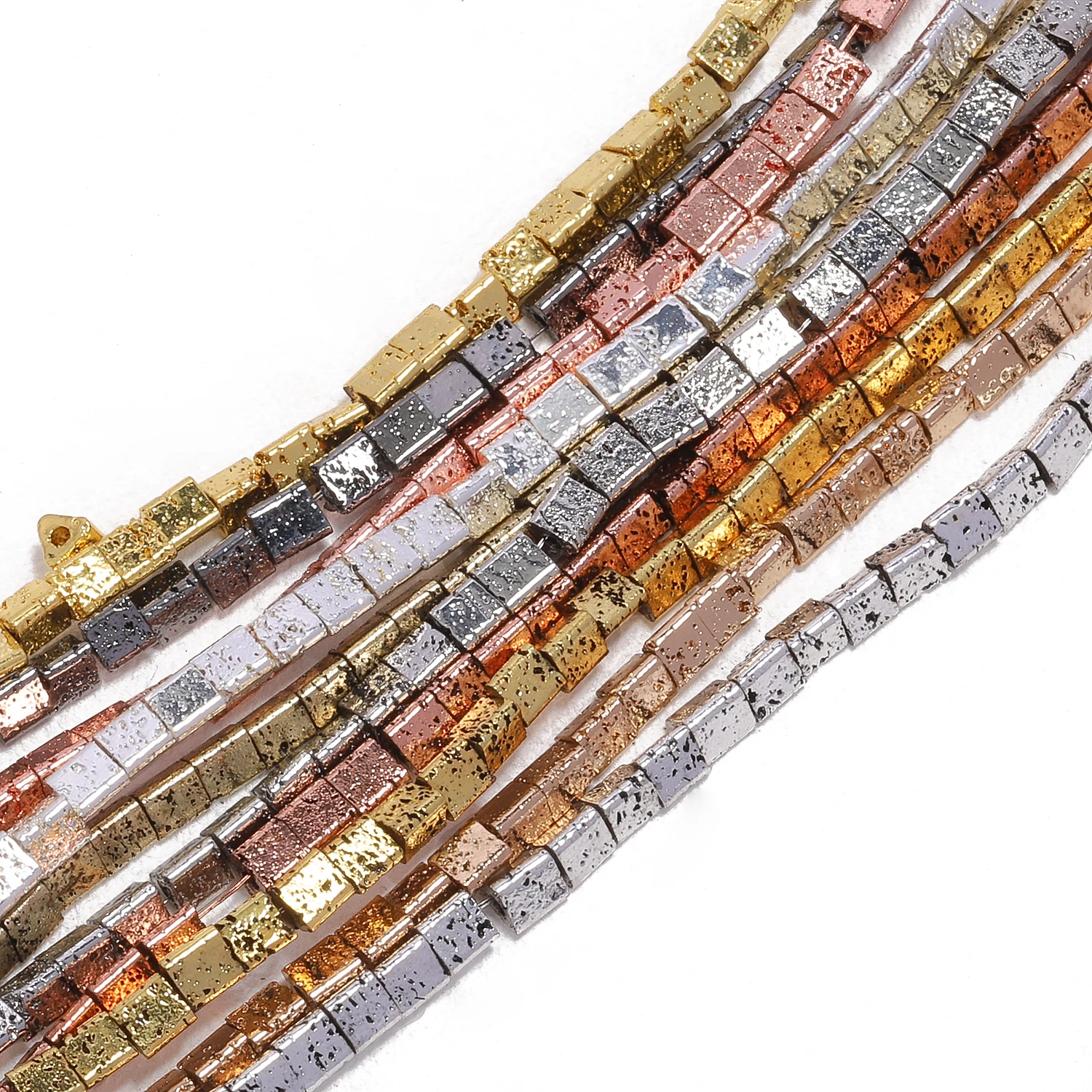 3 мм треугольная колонна из натурального камня вулканической лавы бусины