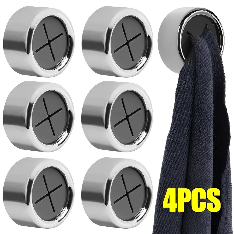 

1/4PCS Non Punching Towel Hook Dishwashing Cloth Storage Racks Dishcloth Holder Kitchen Bathroom Accessories Towel Wall Hanging