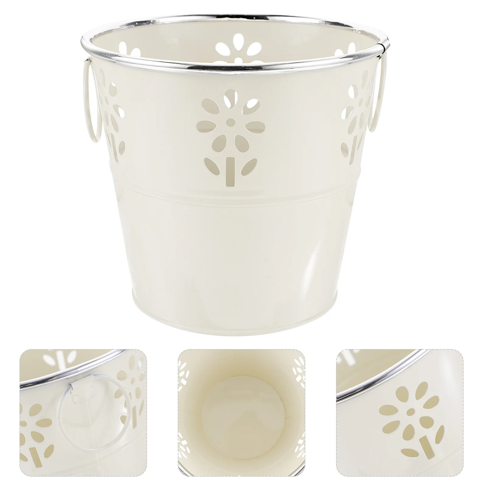 

Premium Creative Multi-use Handle Design Hollow Pattern Flower Pot for Home