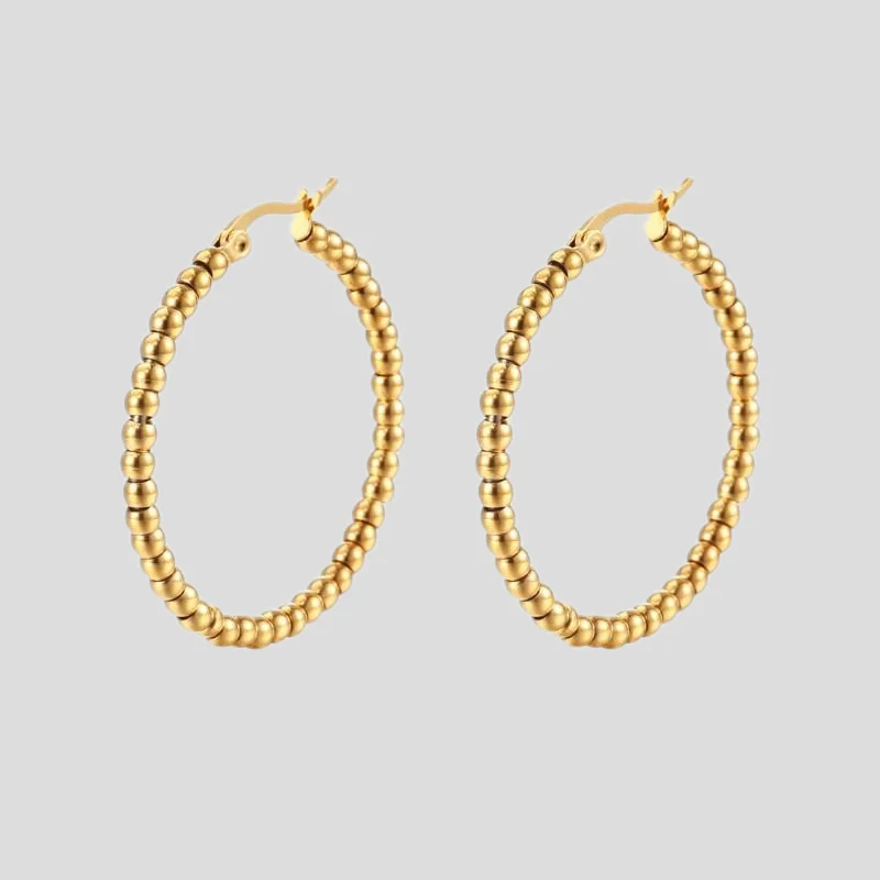 Showfay простые шикарные серьги-кольца из нержавеющей стали золотого цвета для