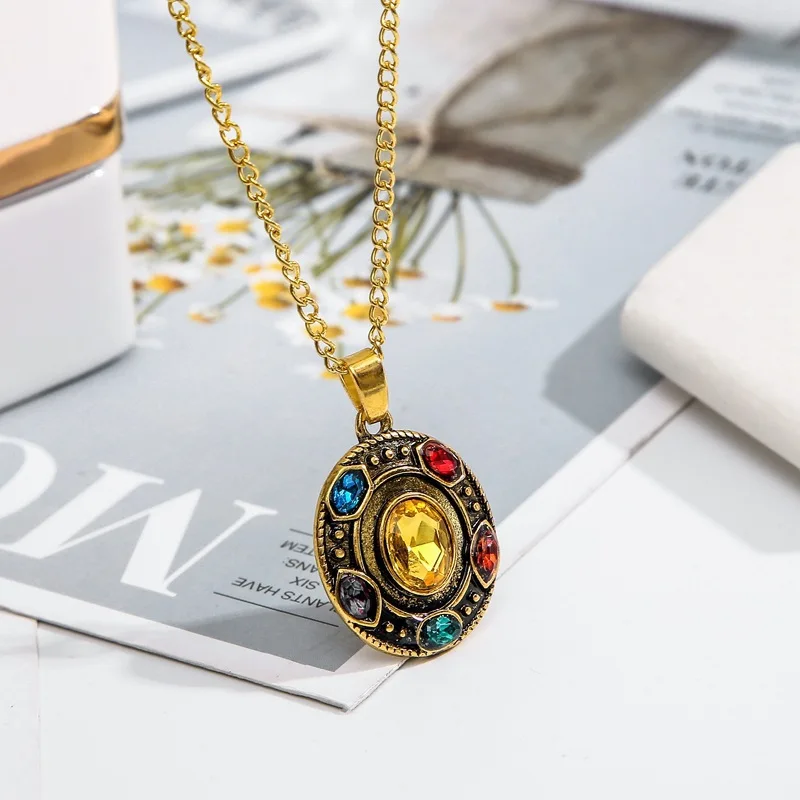 

Fashion Rock Hiphop Necklace Men Pendant Classic Punk Cartoon Animation Necklace Women Necklaces Dome Charm Jewelry Gift