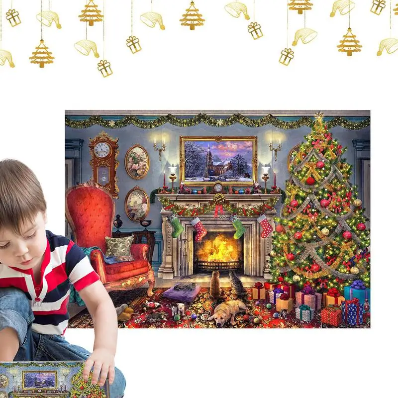 

Christmas Advent Calendar Puzzle Cute Countdown Calendar 24 Days Advent Puzzles Unique Funny Christmas Gift Total 1008pcs