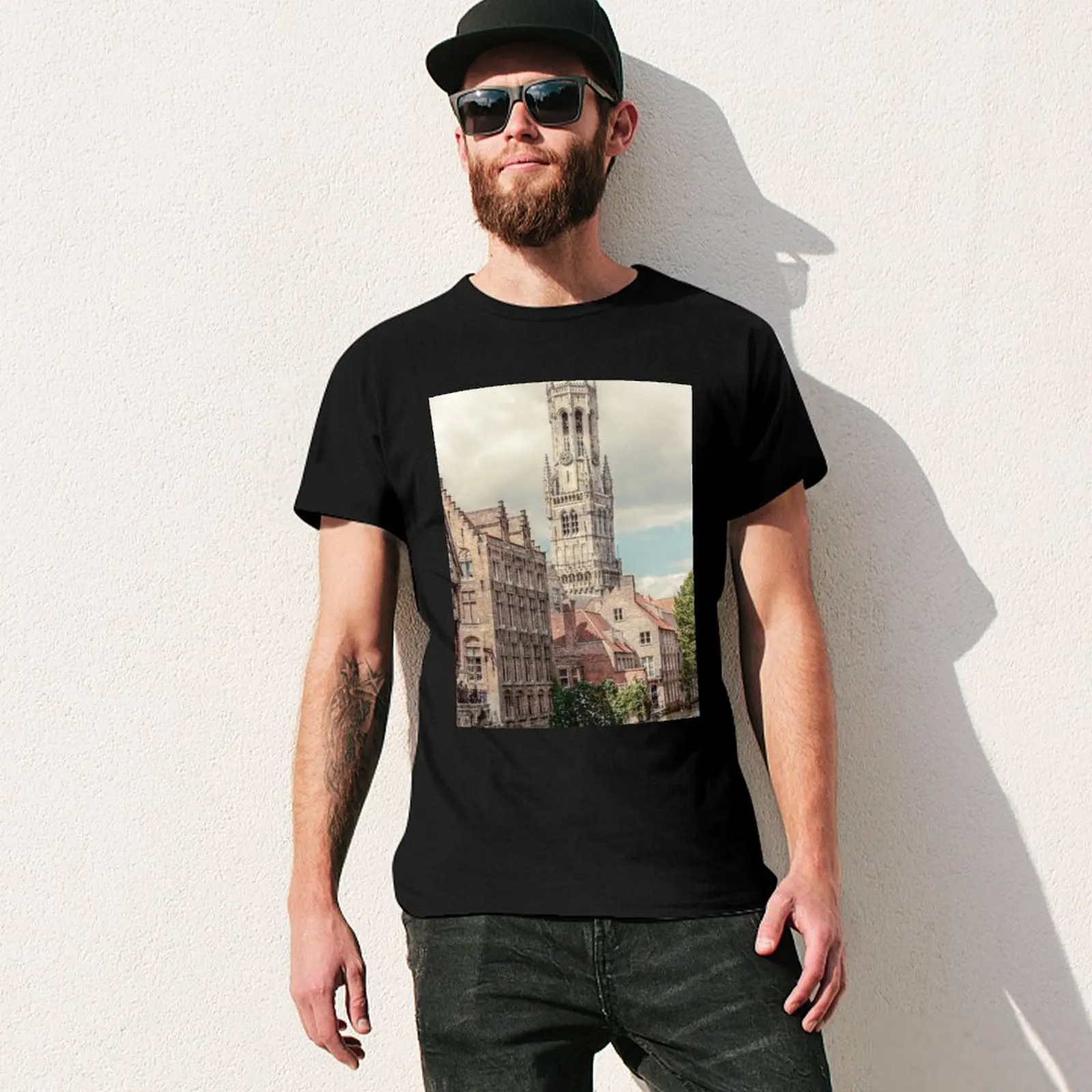 Футболка Belfry The Tower Bruges Romantic Canal мужская футболка больших размеров для спортивных