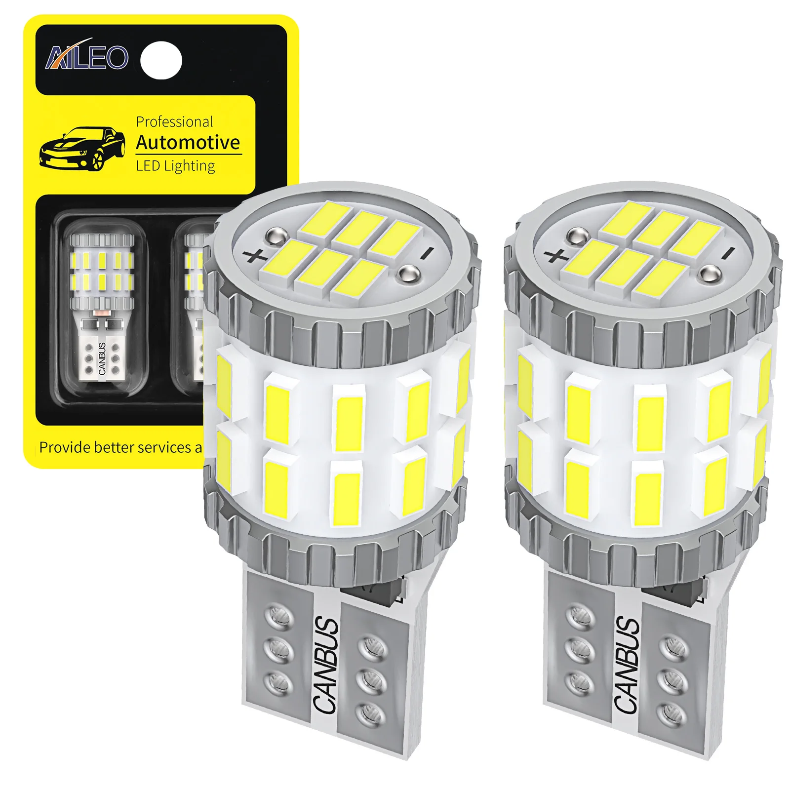 

T10 LED W5W Canbus bulbs 168 194 3014 SMD Wedge Parking Light License Plate Light Clearance Lights Reading Lamps White yellow