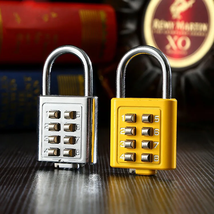 

[Key combination lock] Metal alloy padlock button blind lock anti-theft door padlock elderly lock fixed padlock