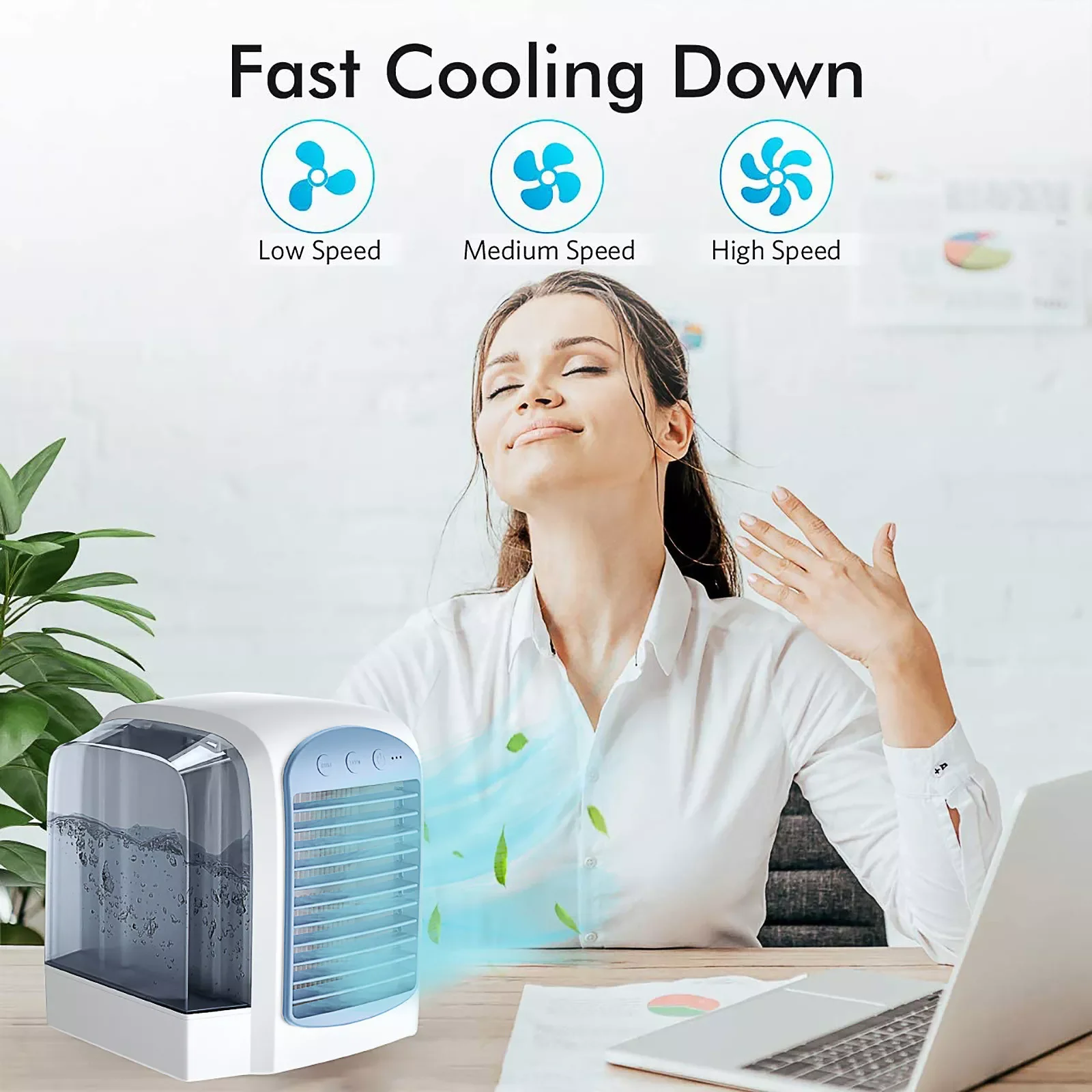 

NEW2023 Portable Air Conditioner Small Usb Desktop Air Cooler Water Cooling Fan Mini Air Conditioner Humidifier Air Cooler Fan#g