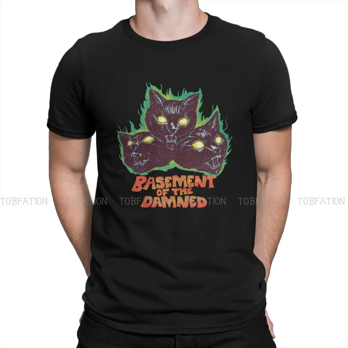

Basement of The Damned Classic TShirt For Male Cat Lover Clothing Fashion T Shirt Comfortable Printed Fluffy